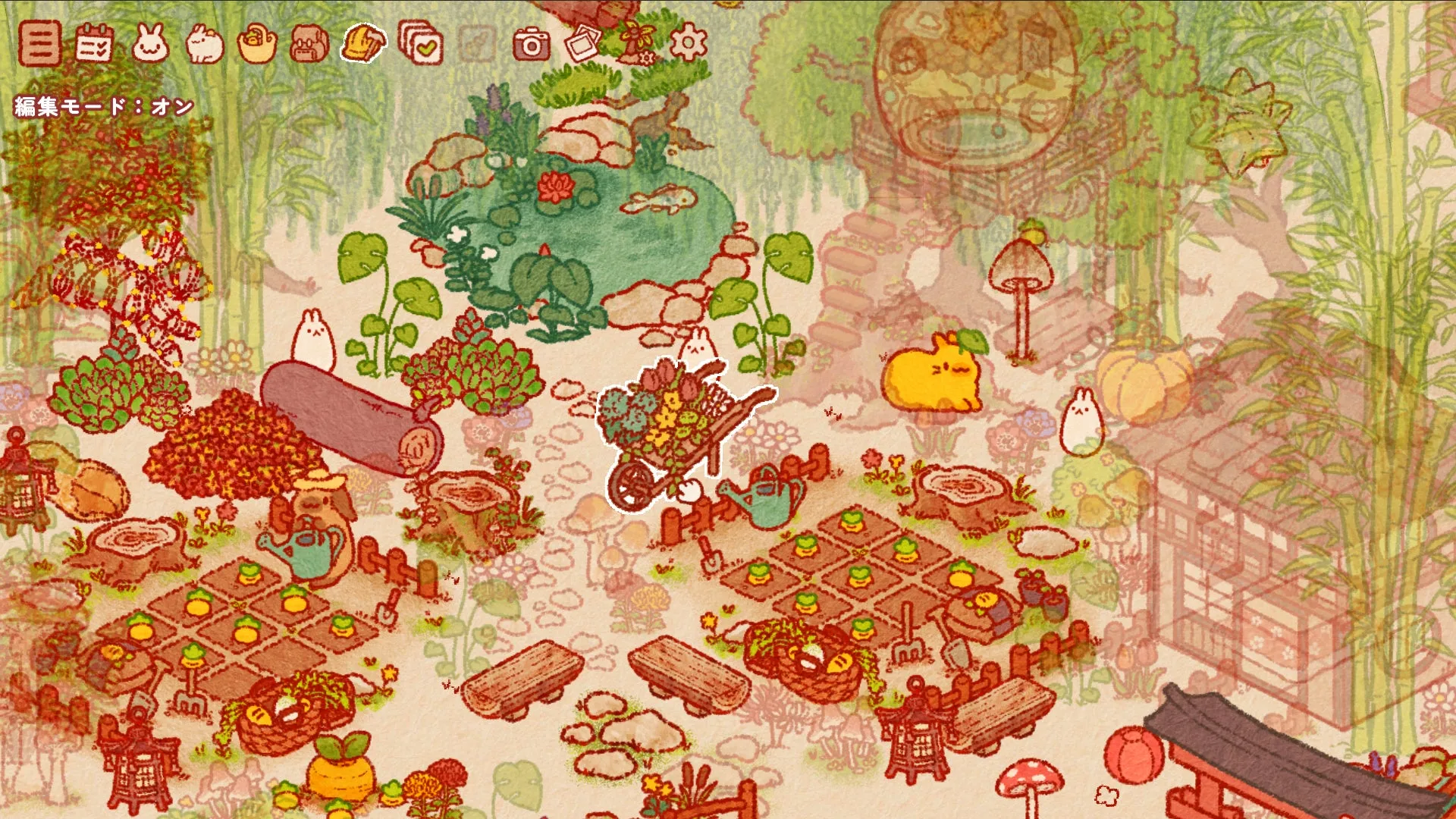 癒し系島づくりゲーム『うさぎしま』Steam版が2026年10月29日22時に発売の画像