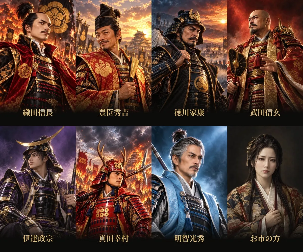 戦国の実在人物4,948人に転生する無料ブラウザゲーム『五十年転生』公開の画像