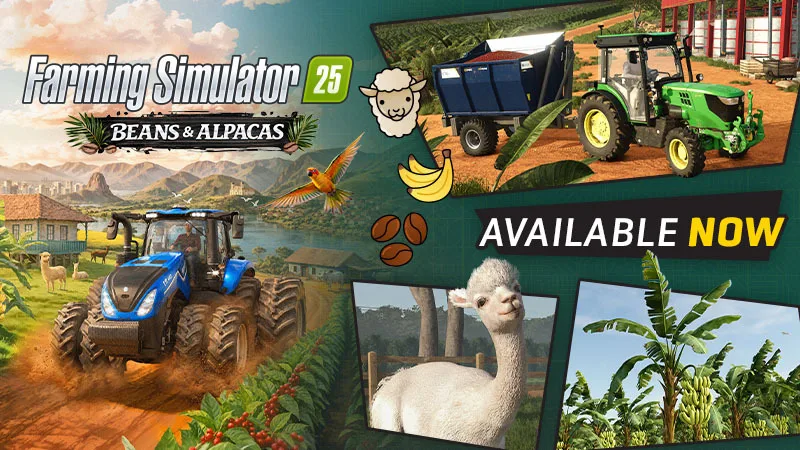 『Farming Simulator 25』大型拡張「Beans & Alpacas」がPC・コンソール向けに配信開始