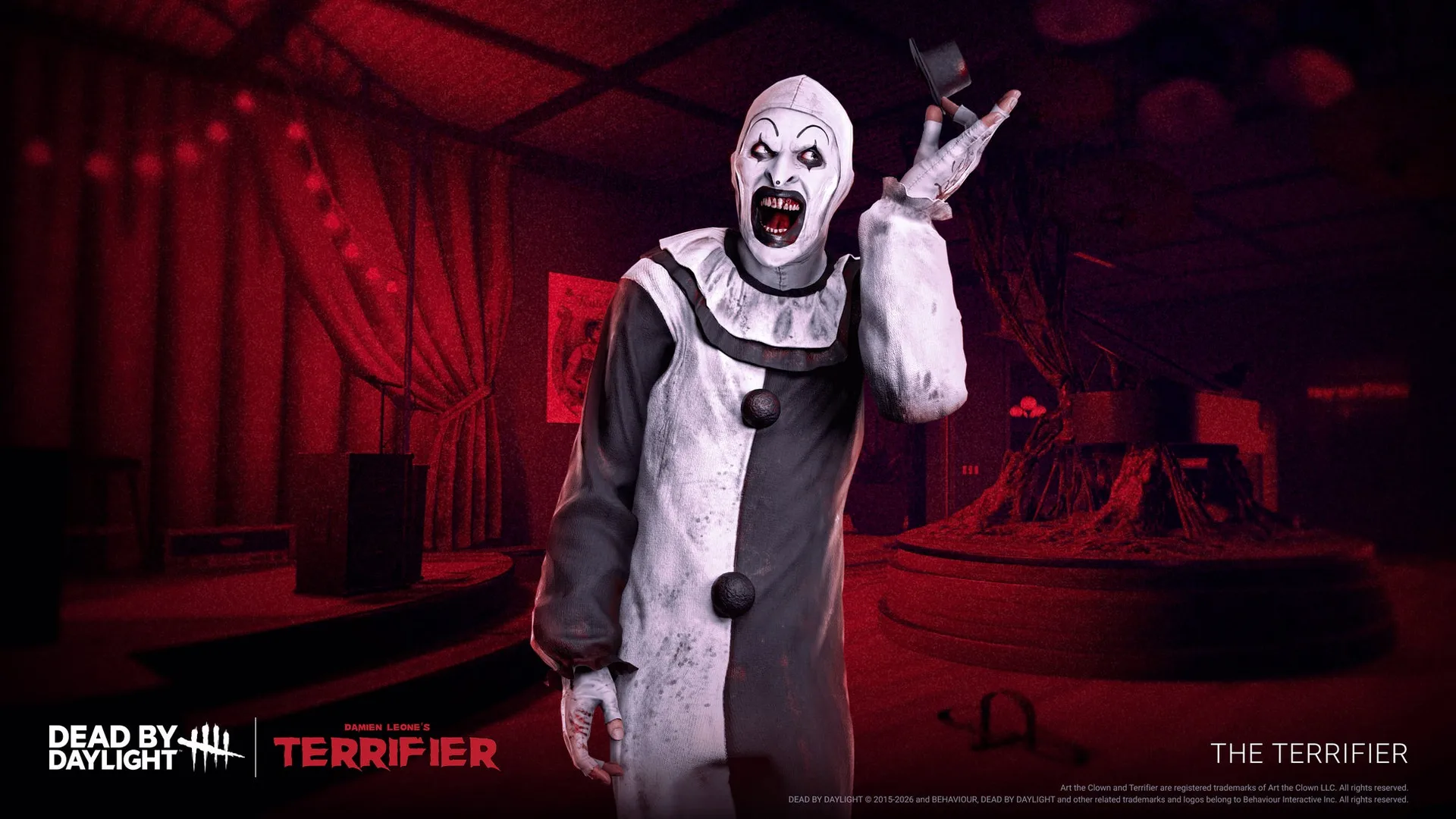 『Dead by Daylight』に映画『テリファー』コラボチャプター、アート・ザ・クラウンとシエナ・ショーが参戦の画像