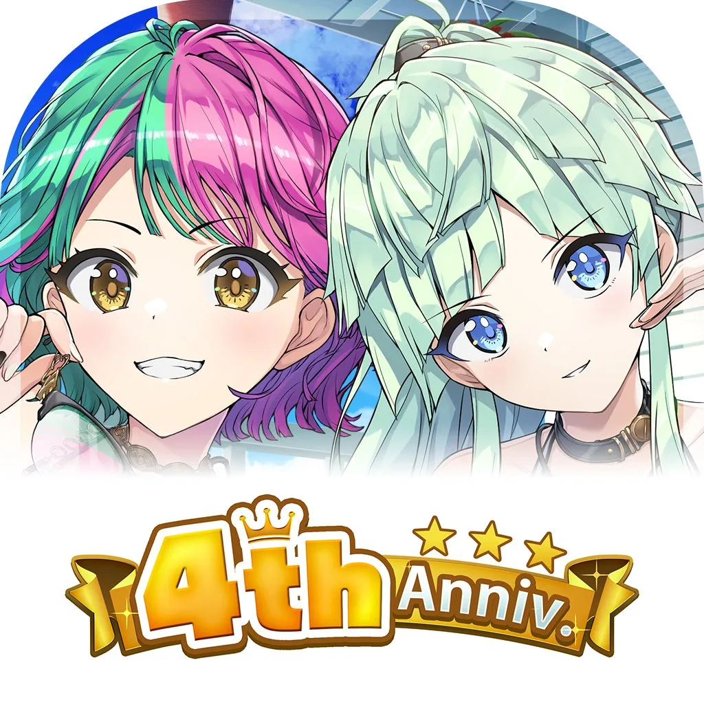 『ドルフィンウェーブ』4周年記念イベント開始、新衣装のNereÏdes4人が登場するガチャや無料10連もの画像